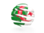 Algeria. Round 3d icon. Download icon.