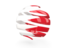 Бахрейн. Круглая 3d иконка. Скачать иллюстрацию.