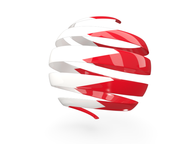 Round 3d icon. Download flag icon of Bahrain at PNG format