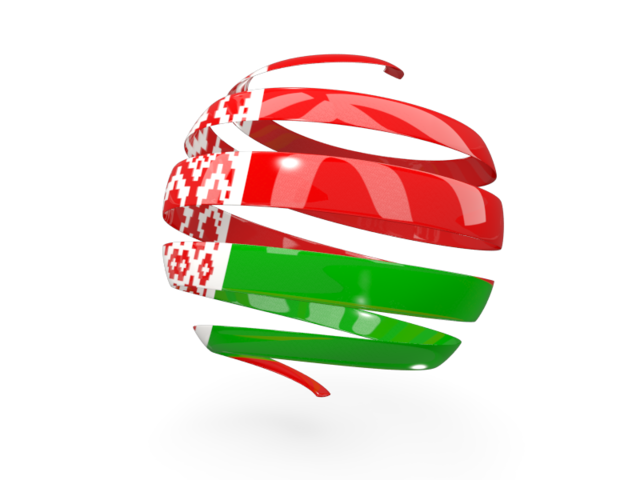 Round 3d icon. Download flag icon of Belarus at PNG format