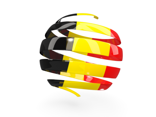 Round 3d icon. Download flag icon of Belgium at PNG format