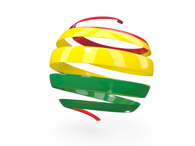 Round 3d icon. Download flag icon of Bolivia at PNG format