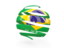 Brazil. Round 3d icon. Download icon.