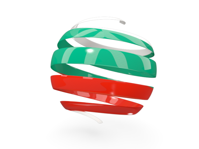 Round 3d icon. Download flag icon of Bulgaria at PNG format