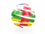 Центральноафриканская Республика. Круглая 3d иконка. Скачать иллюстрацию.