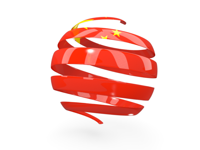 Round 3d icon. Download flag icon of China at PNG format