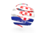 Croatia. Round 3d icon. Download icon.