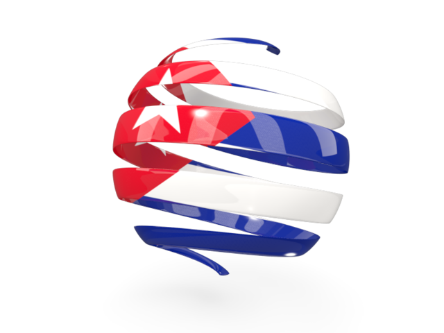 Round 3d Icon Illustration Of Flag Of Cuba