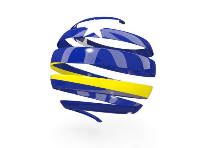 Round 3d icon. Download flag icon of Curacao at PNG format