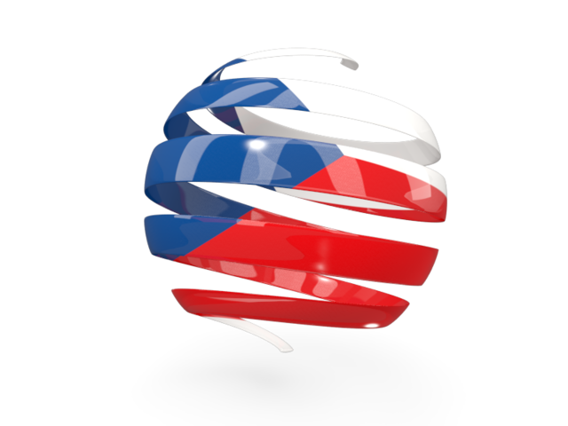 Round 3d icon. Download flag icon of Czech Republic at PNG format