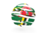 Dominica. Round 3d icon. Download icon.