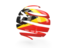 East Timor. Round 3d icon. Download icon.