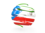 Equatorial Guinea. Round 3d icon. Download icon.