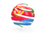 Eritrea. Round 3d icon. Download icon.