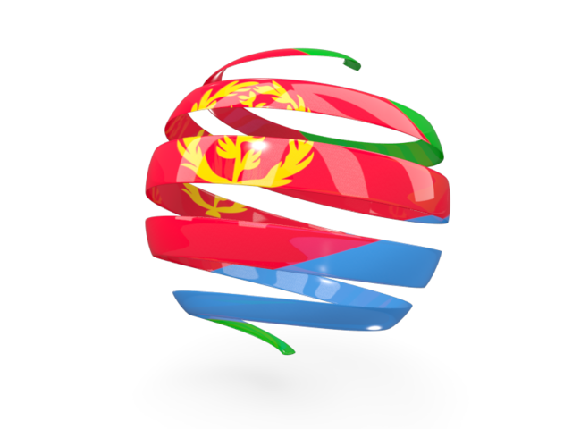 Round 3d icon. Download flag icon of Eritrea at PNG format