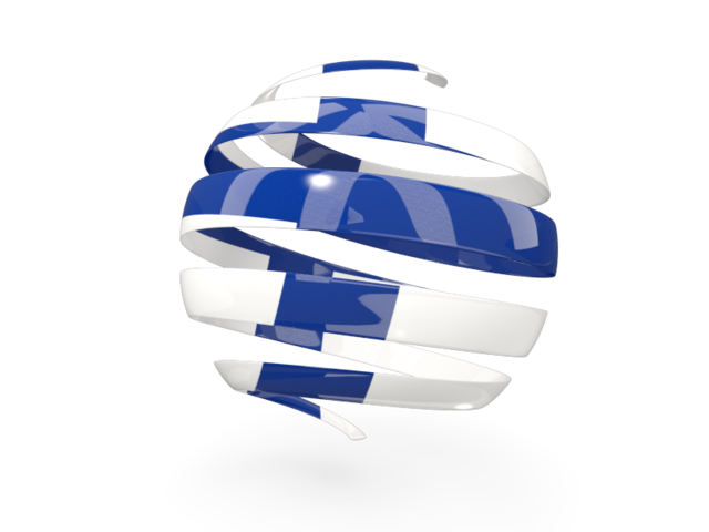 Round 3d icon. Download flag icon of Finland at PNG format