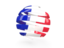 France. Round 3d icon. Download icon.