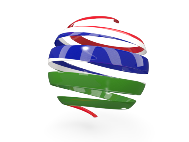 Round 3d icon. Download flag icon of Gambia at PNG format