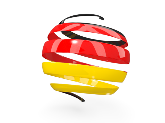Round 3d icon. Download flag icon of Germany at PNG format