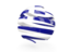 Greece. Round 3d icon. Download icon.