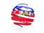 Гаити. Круглая 3d иконка. Скачать иллюстрацию.