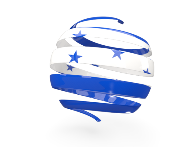 Round 3d icon. Download flag icon of Honduras at PNG format