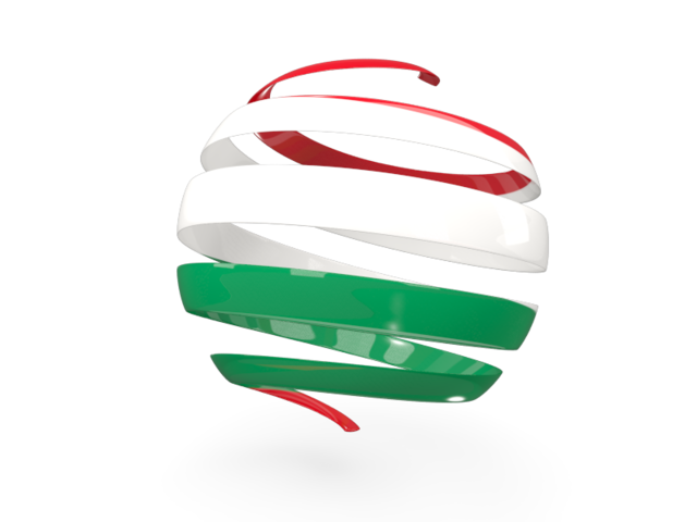 Round 3d icon. Download flag icon of Hungary at PNG format