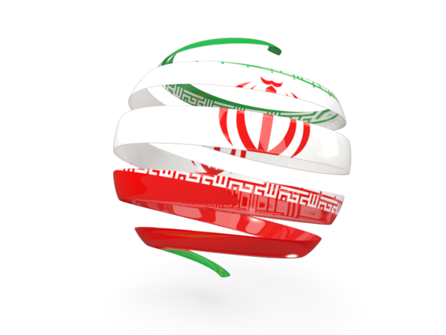 Round 3d icon. Download flag icon of Iran at PNG format