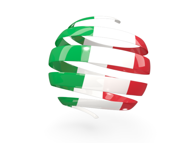 Round 3d icon. Download flag icon of Italy at PNG format