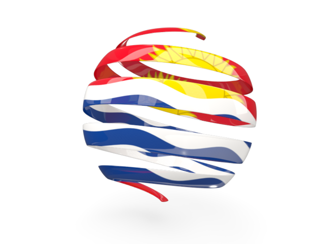 Round 3d icon. Download flag icon of Kiribati at PNG format