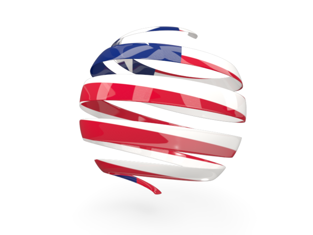 Round 3d icon. Download flag icon of Liberia at PNG format
