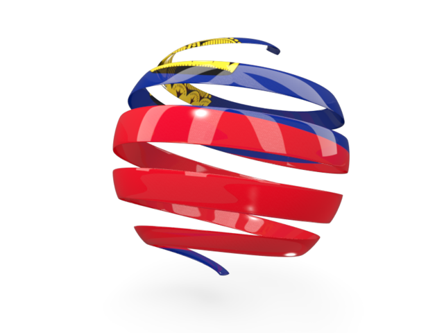 Round 3d icon. Download flag icon of Liechtenstein at PNG format