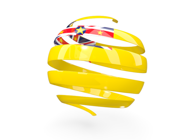 Round 3d icon. Download flag icon of Niue at PNG format