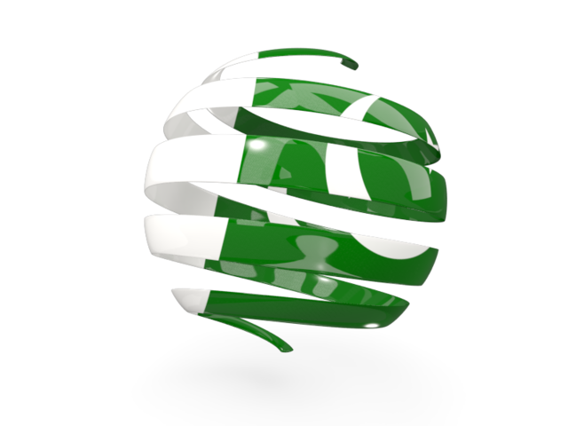 Round 3d icon. Download flag icon of Pakistan at PNG format