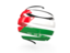 Palestinian territories. Round 3d icon. Download icon.