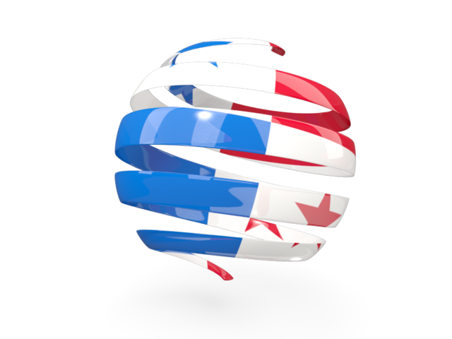 Round 3d icon. Download flag icon of Panama at PNG format