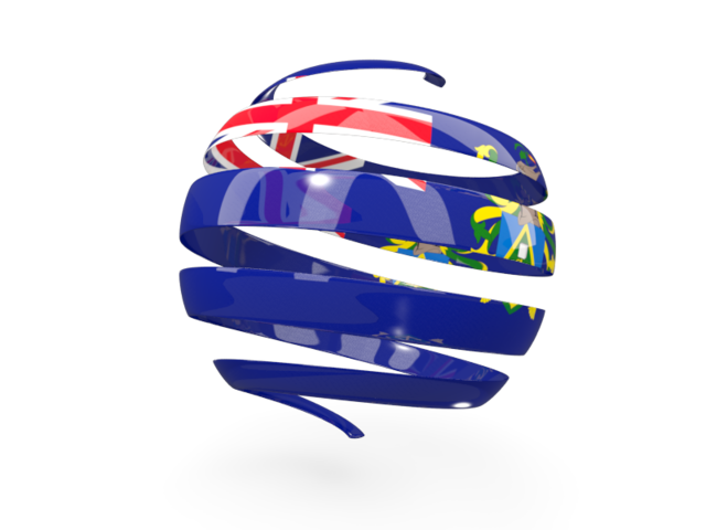Round 3d icon. Download flag icon of Pitcairn Islands at PNG format