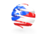 Пуэрто-Рико. Круглая 3d иконка. Скачать иллюстрацию.