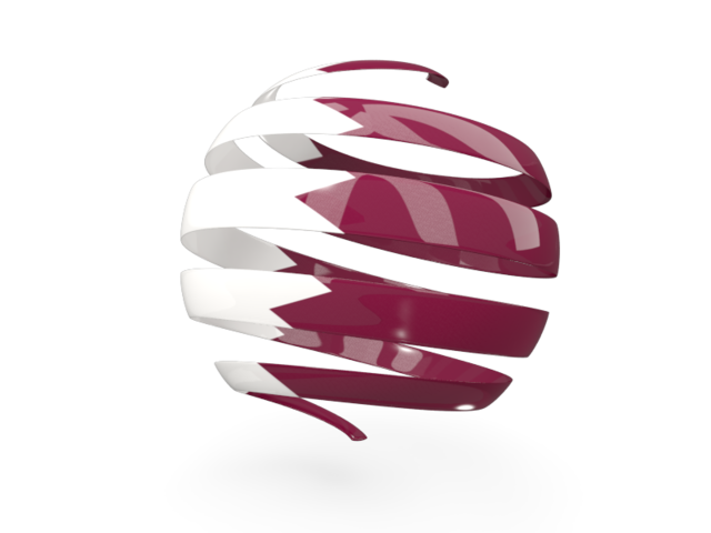 Round 3d icon. Download flag icon of Qatar at PNG format