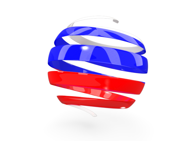 Round 3d icon. Download flag icon of Russia at PNG format