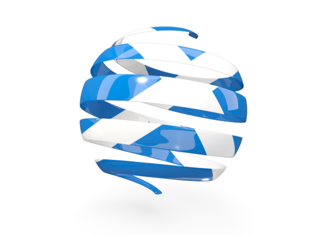 Round 3d icon. Download flag icon of Scotland at PNG format