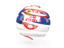 Serbia. Round 3d icon. Download icon.