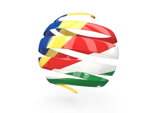 Round 3d icon. Download flag icon of Seychelles at PNG format