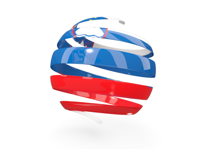 Round 3d icon. Download flag icon of Slovenia at PNG format