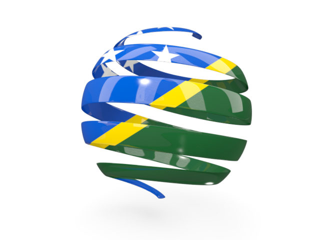Круглая 3d иконка. Скачать флаг. Соломоновы Острова