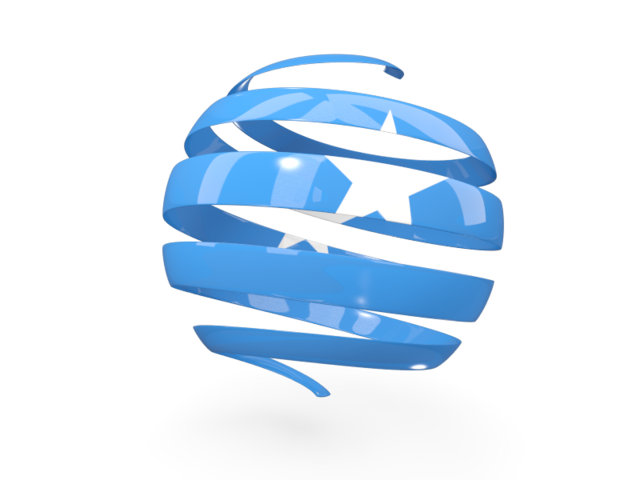 Round 3d icon. Download flag icon of Somalia at PNG format
