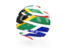 South Africa. Round 3d icon. Download icon.