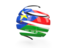 South Sudan. Round 3d icon. Download icon.