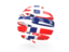 Svalbard and Jan Mayen. Round 3d icon. Download icon.