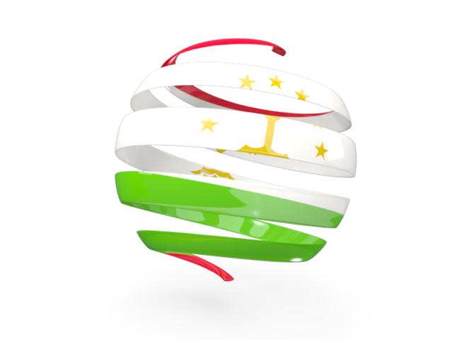 Round 3d icon. Download flag icon of Tajikistan at PNG format